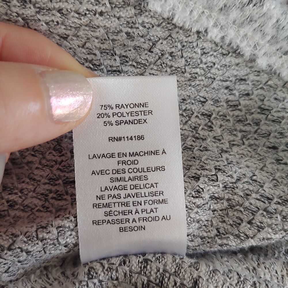 Peyton Primrose Women's Cowl Neck Sweater Heathered Grey Size L - Picture 7 of 7